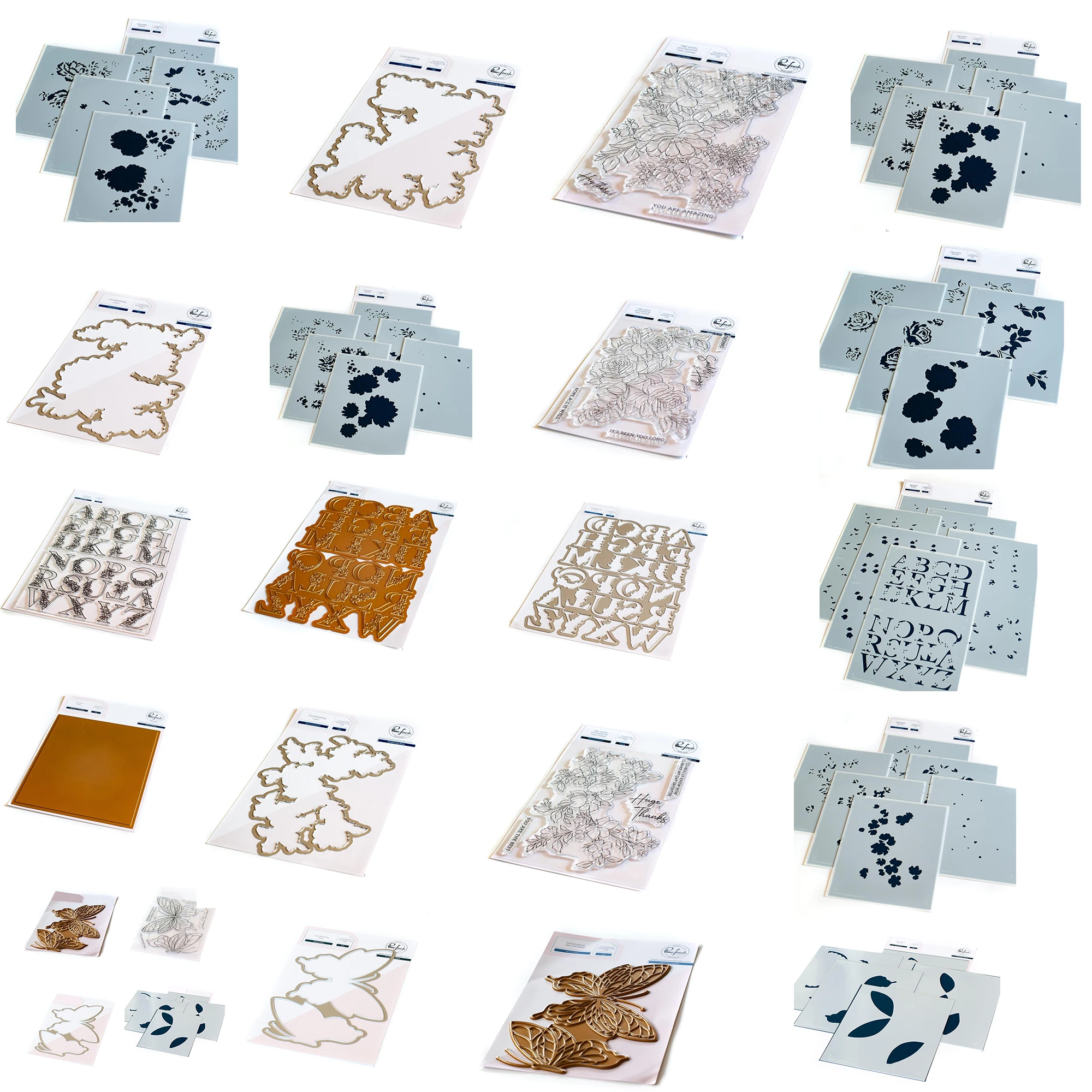 Rose Lush Peony Studio Metal Cutting Dies Stamps Stencil Hot Foil