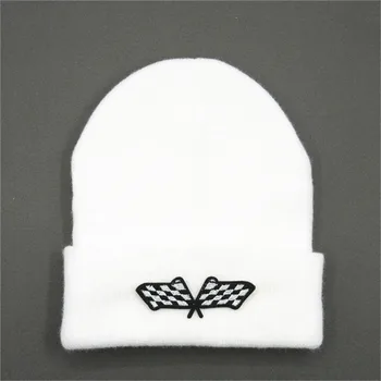 

flag embroidery Thicken knitted hat winter warm hat Skullies cap beanie hat for kid men and women 302