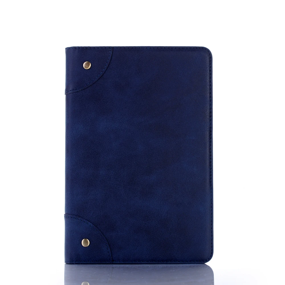 

For iPad mini 4 5 Case Synthetic Leather Vintage Book Design Flip Smart Cover Stand Card Holder Cash Slot Pocket Smooth Touching