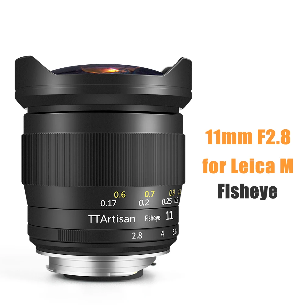 Объектив рыбий глаз TTArtisan 11 мм F2.8 для камеры Leica M mount объектив с ручной