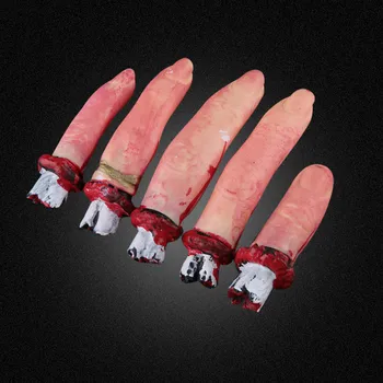 

Horror Bloody Realistic Prosthetic Fake Human Body Parts Halloween Decoration Props Finger Trick Scary Halloween Decoration
