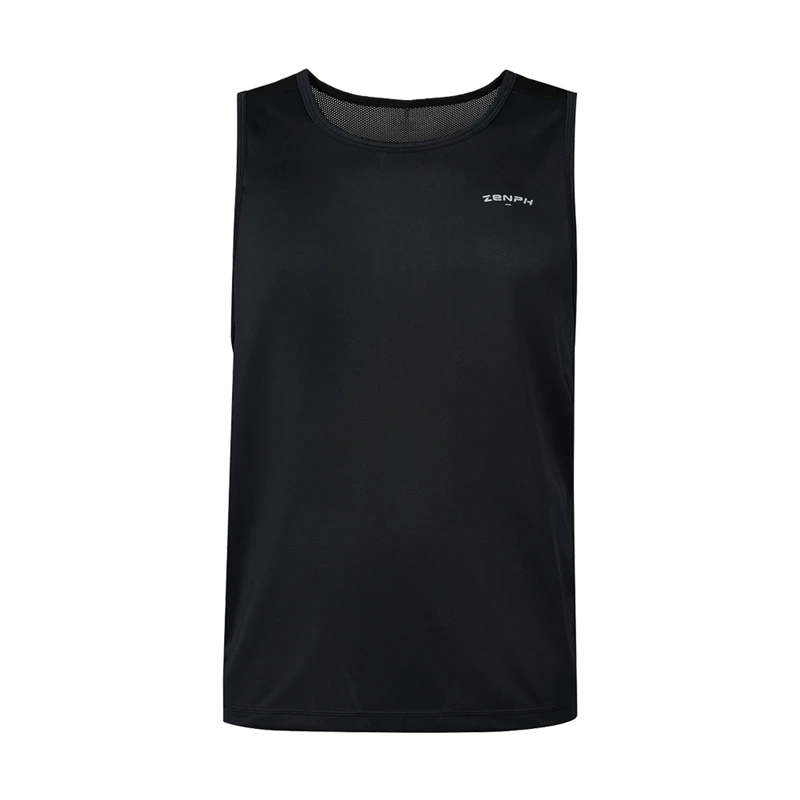 

Zenph Men Sport Vest Sleeveless Outdoor Running Vest Sunscreen Breathable Stretch Vest Black White Quick-drying Soft Vest
