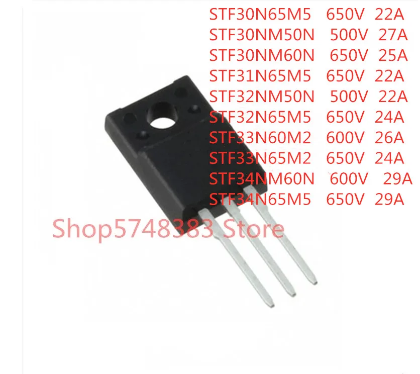 10 шт./лот STF30N65M5 STF30NM50N STF30NM60N STF31N65M5 STF32NM50N STF32N65M5 STF33N60M2 STF33N65M2 STF34NM60N f65m5 TO-220F |