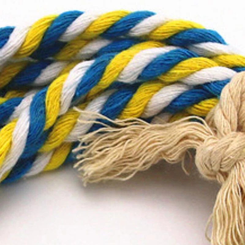 Funny Small Pet Toys Colorful Parrot Cotton Rope Bite Toy Swing Bird Toy Cotton Rope String Bite Toy 20*7*20cm