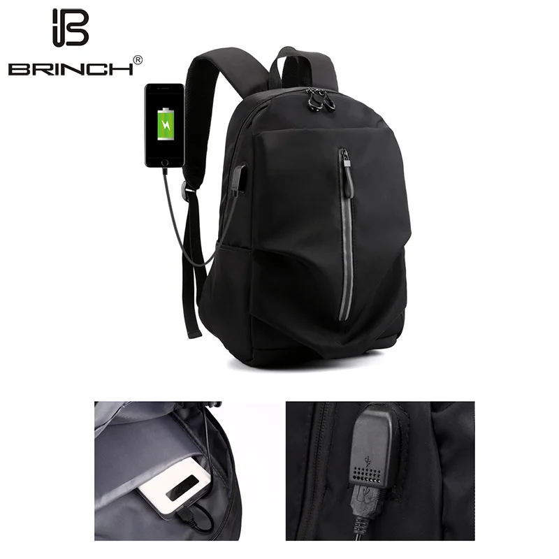 

Brinch Multifunction Laptop Bag Backpack with Reflective Strips Sports Leisure Large Capacity Travel Bag for 15 inch Notebook