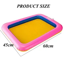 Надувной лоток для песка, игрушки для игр в помещении, песочный стол, пляжный Детский мягкий светильник из ПВХ, удобный волшебный уличный спортивный Забавный случайный цвет
