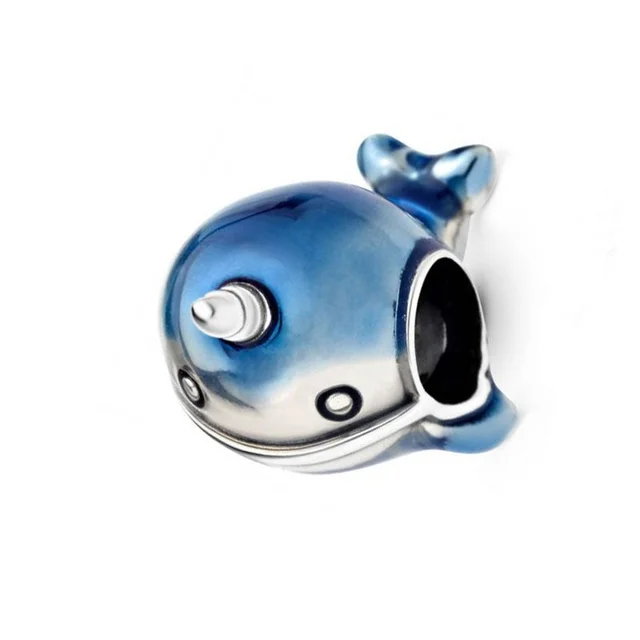 Genuine 925 sterling silver marine animal hanging bead pendant suitable for original Pandora bracelet ladies fashion jewelry CMS1558-2.