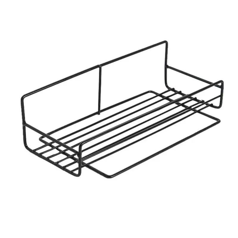 Punch-free Bath Storage Shelf Wall Hanging Kitchen Organizer Racks Home Soap Dish Toothbrush Storage Basket Bathroom Accessories