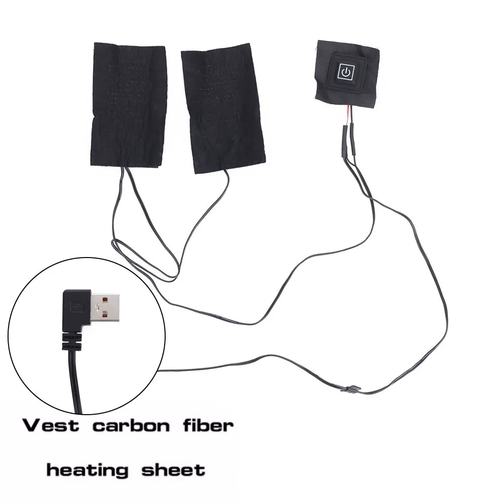 USB электрическая грелка, нагреватель для одежды, электрический нагревательный лист, регулируемая температура, грелка, грелка для жилета, куртки, грелка