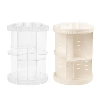

Cosmetic Storage Box 360 Degree Rotating Makeup Organizer Cosmetics Storage Rack Crystal Shelf Display Stand High Capacity