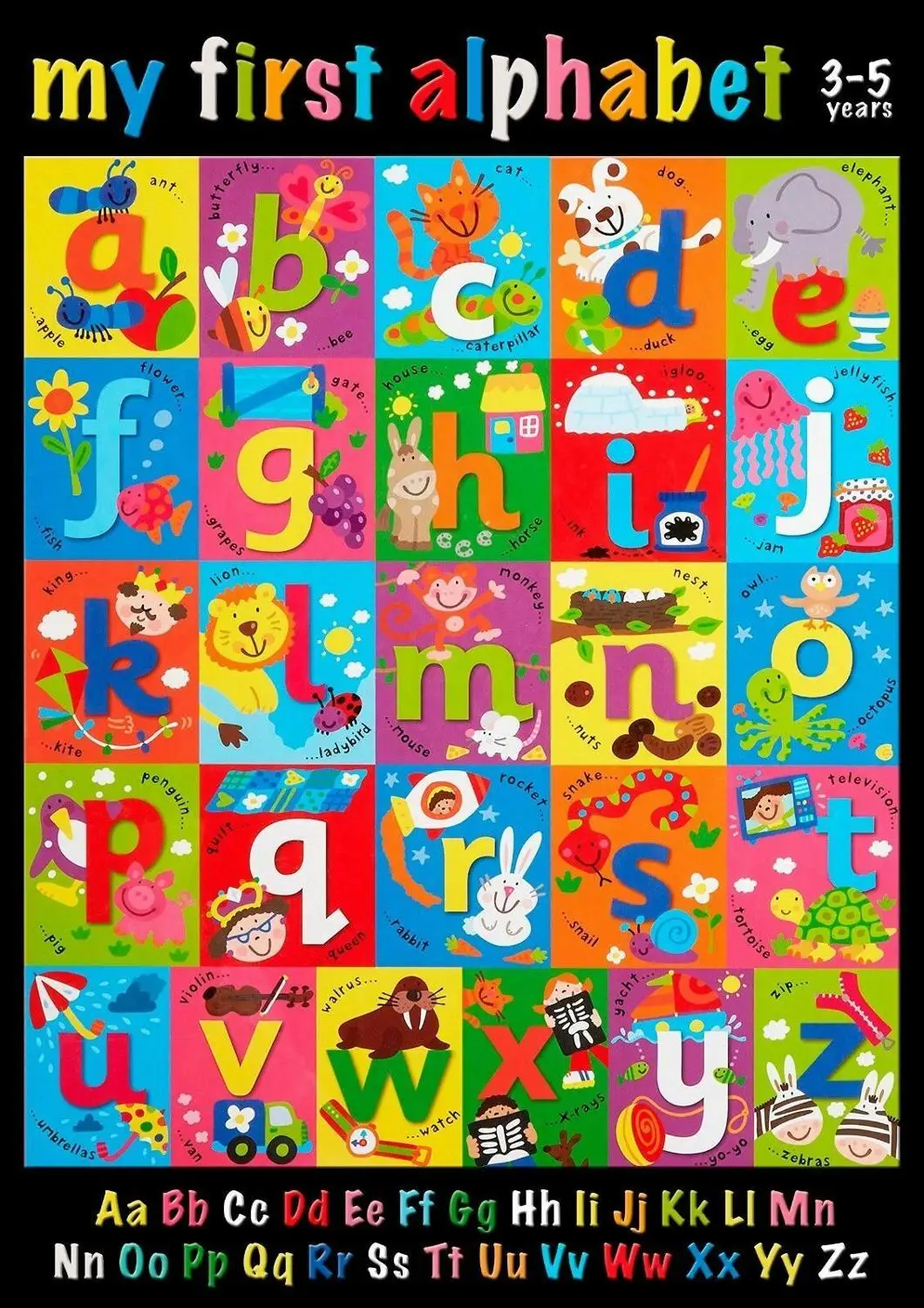 

Education - Alphabet Kids Learning English Teaching Art Film Print Silk Poster Home Wall Decor 24x36inch