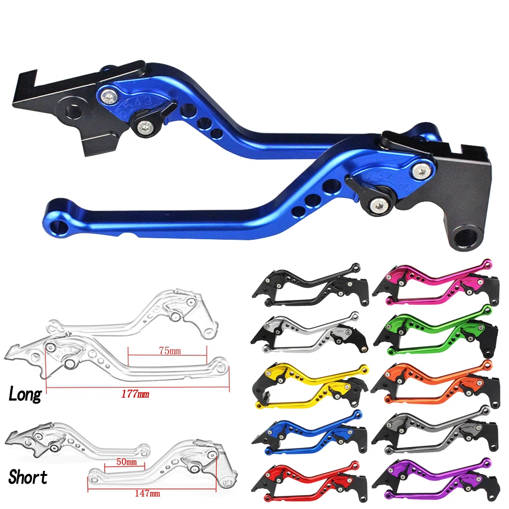 Short&ampLong Motorcycle Adjustable CNC Brake Clutch Levers For Suzuki GSXR600 GSXR750 1997-2003 GSXR 600 750 K1 SV650 2016 GSR600 |
