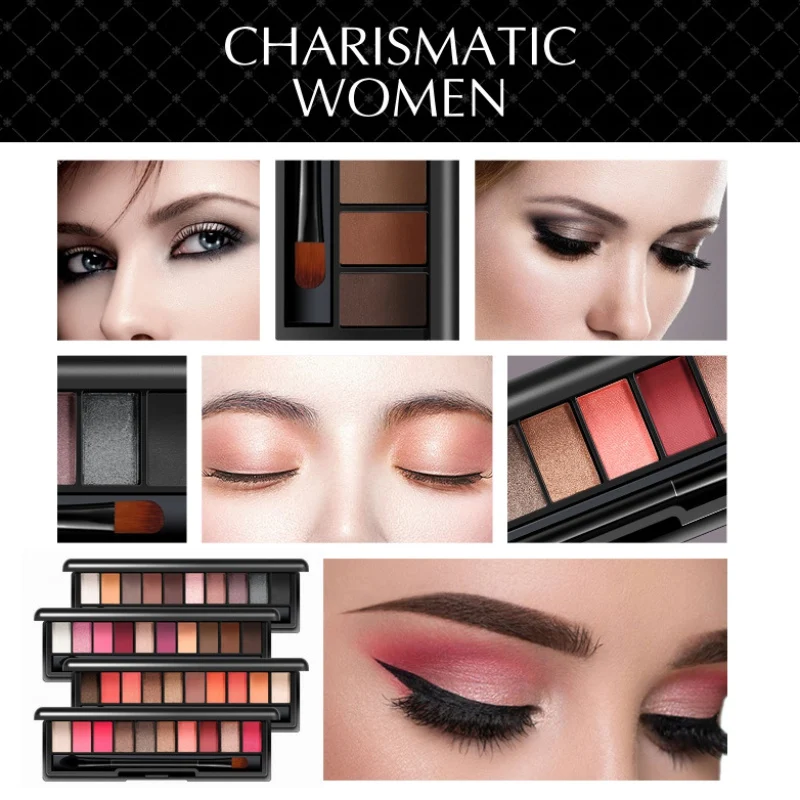 Палитра теней для век Блеск Shimmer Intense crystal diamond гладкие водостойкие стойкие тени для век 10 цветов