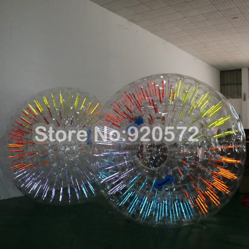 

Factory Customize! Free shipping! Dia 3M Inflatable Light Zorbing Ball Inflatable Glow Zorb Ball Shinning Inflatable Zorb Ball