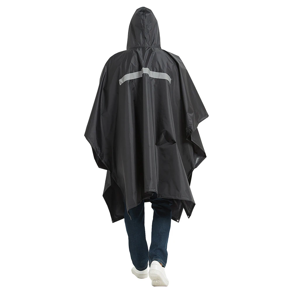 Tomshoo Lightweight Waterproof Hooded Rain Poncho Raincoat for Men Women Outdoor Hiking Cycling Camping Mat Canopy Shelter