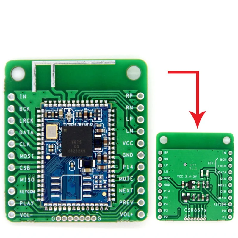  CSR8675 Bluetooth V5.0 a Bassa Potenza Bluetooth Modulo Audio APTX-HD di Compressione Lossless Usci