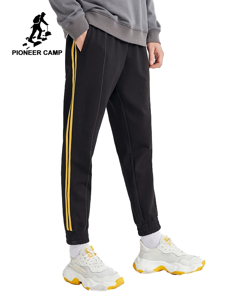 Pioneer Camp youth длинные штаны для бега мужские повседневные обтягивающие черные