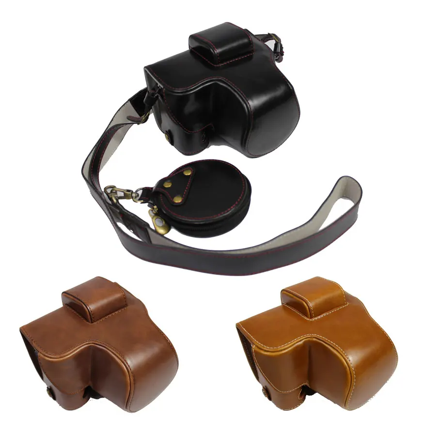Custodia Protettiva In Pelle Pu Per Fujifilm Fuji X-S10 Xs10 Borsa Per Fotocamera Tracolla Con Apertura Batteria