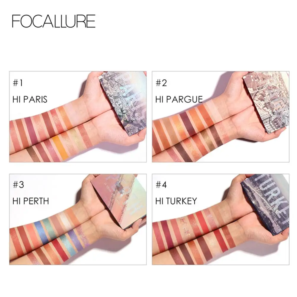 FOCALLURE Matte Glitter Eye Shadow 12/15/16 Colors Pigment Eye Shadow Palette Waterproof Easy to Wear Pearlescent Eyeshadow 35P FOCALLURE Matte Glitter Eye Shadow 12/15/16 Colors Pigment Eye Shadow Palette Waterproof Easy to Wear Pearlescent Eyeshadow 35P