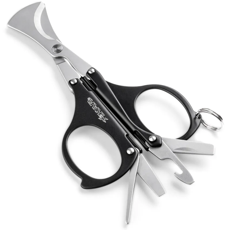  Portable New Arrival Folding Multi-function Cigar Cutter Suitable for All Sizes Cigar Scissors CLE-