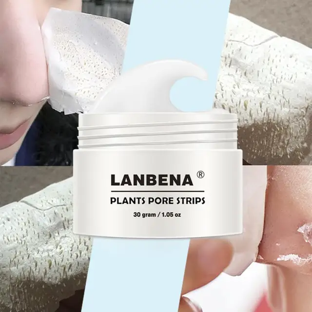 LANBENA Blackhead Remover Nose Face Mask Pore Strip Black Mask Peeling Acne Treatment Unisex Deep Cleansing