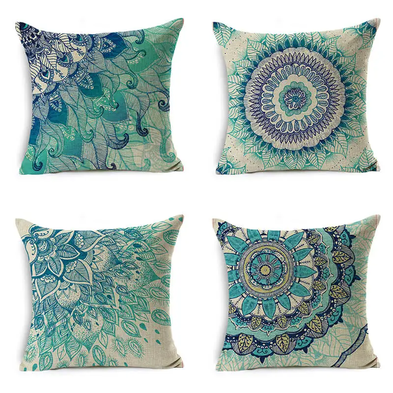 Bohemia Chair Sofa Pillow Cover Decorative Mandala Case Linen Cushion Home sofa Decoration pillowcase 18*18 inch | Дом и сад