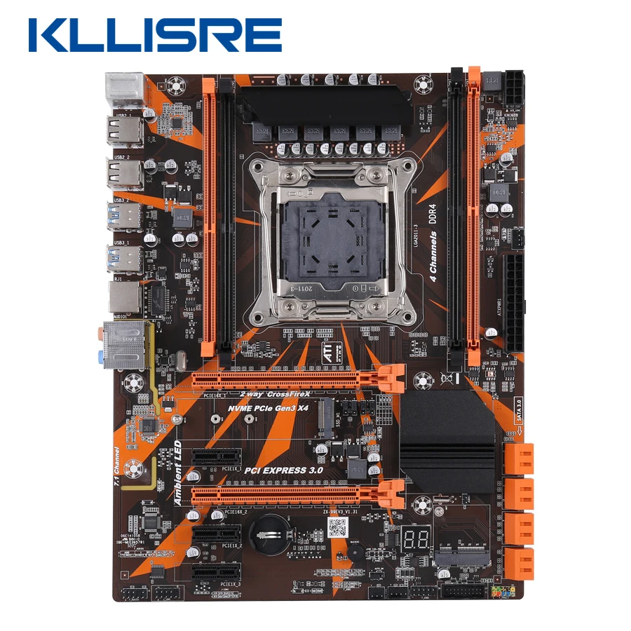 Desktop Wifi DDR4 Kllisre X99 Slot Dual-Channels NVME 1 SATA with M.2 Support Ddr4/Ecc/Sata3.0/Usb3.0