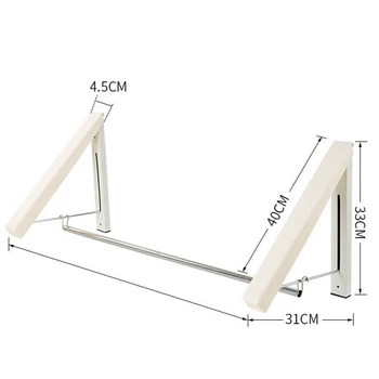 

Wall Mounted Hanger Retractable Indoor Clothes Hanger Magic Foldable Drying Rack Waterproof Clothes Towel Rack Multi-Purpose Sto