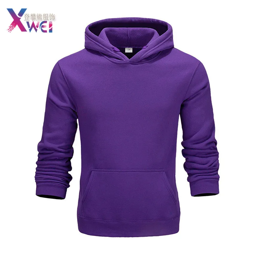 Новые осенние модные толстовки, мужские теплые флисовые пальто с капюшоном, мужские брендовые толстовки, свитшоты s-xxxl - Цвет: purple