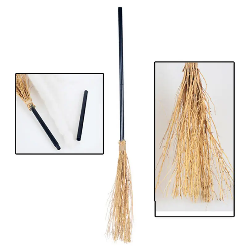 Funny Witch Broom Fantasy Witch Broom Witch Accessory Creeping Weed Broom For Home Children Adults Halloween Costume Party