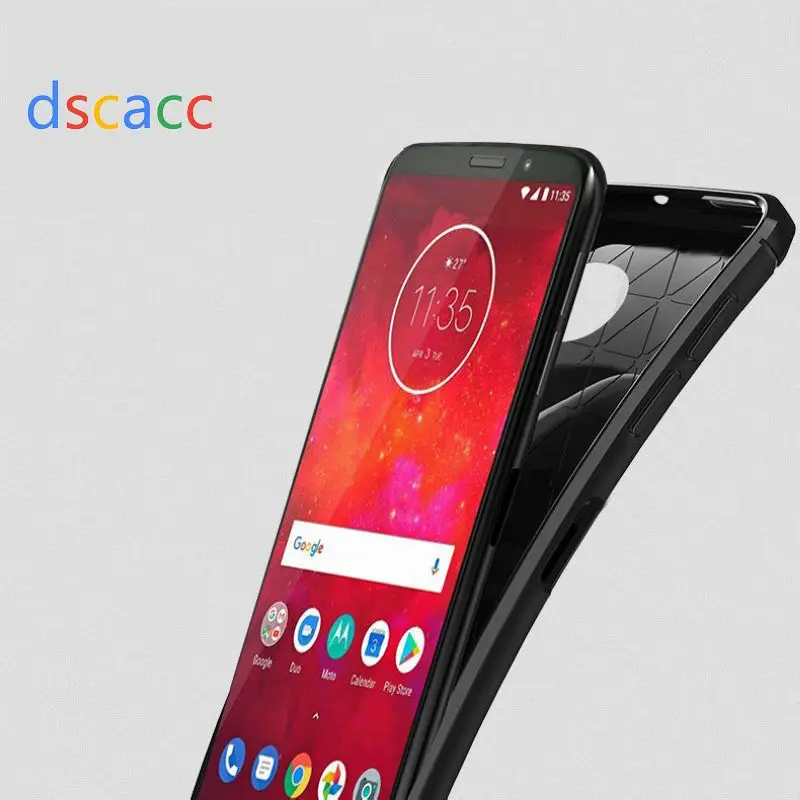 Dscacc защитный чехол для задней панели из углеволокна и ТПУ чехол для Moto G6 играть G5 плюс G5S плюс G6 плюс X4 Z2 играть Z2 силы Z Z3 Force Play 100 шт
