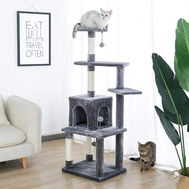 9 Kinds CA Domestic Delivery Cat Tree House Tower Condo Cat Scratcher Posts for Cat Kitten Cat Jumping Toy with Ladder Play Tree