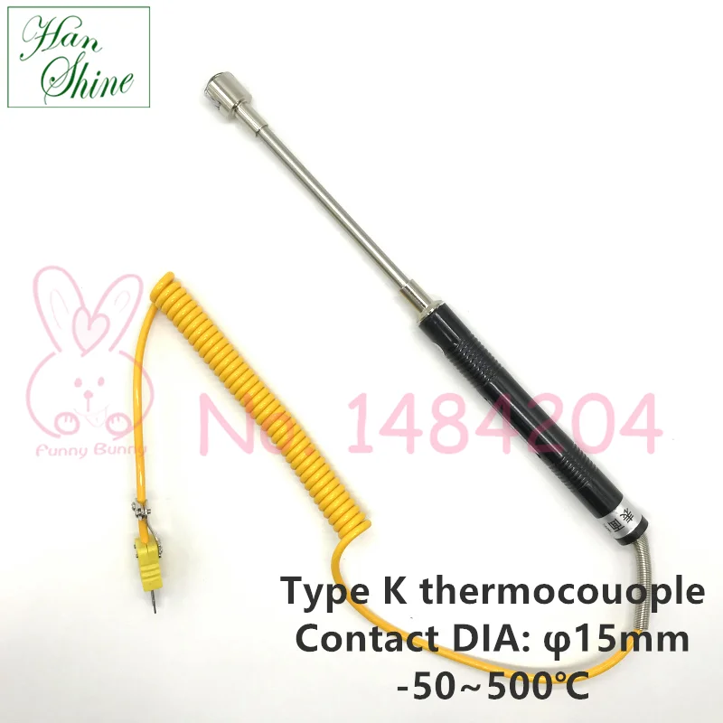 20~500C 10PCS/LOT K Type Surface thermocouple Temperature Sensor 1m Wire thermocouple Probe 