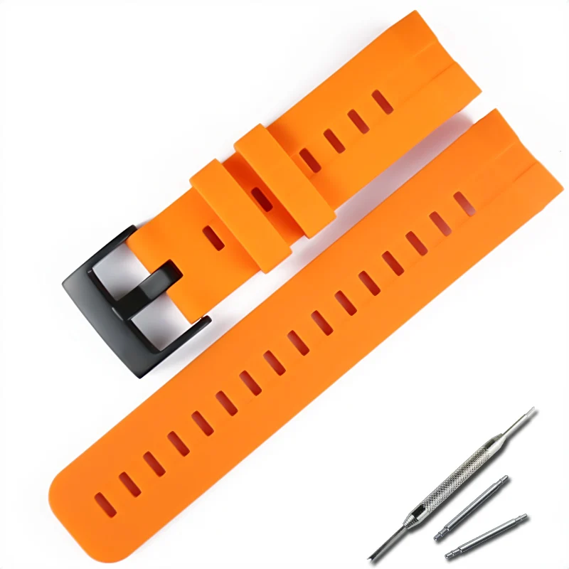 Orange black buckle Аксессуары для наручных часов, резиновый ремешок для наручных часов Suunto Spartan sport - Цвет ремешка: Orange black buckle