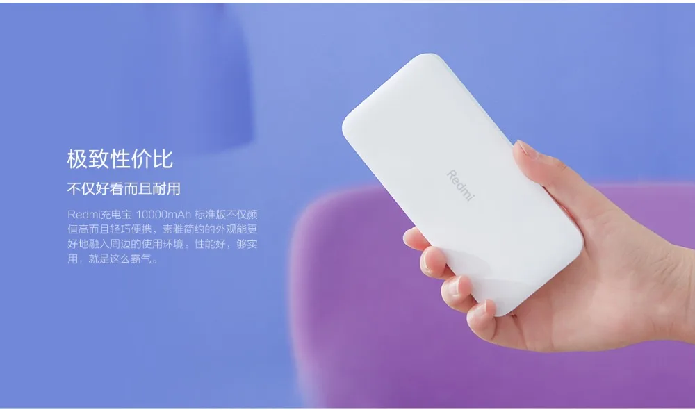 Xiao mi Red mi power Bank 10000 мАч PB100LZM usb type C Портативная зарядка mi power bank 10000 Внешняя батарея повербанк