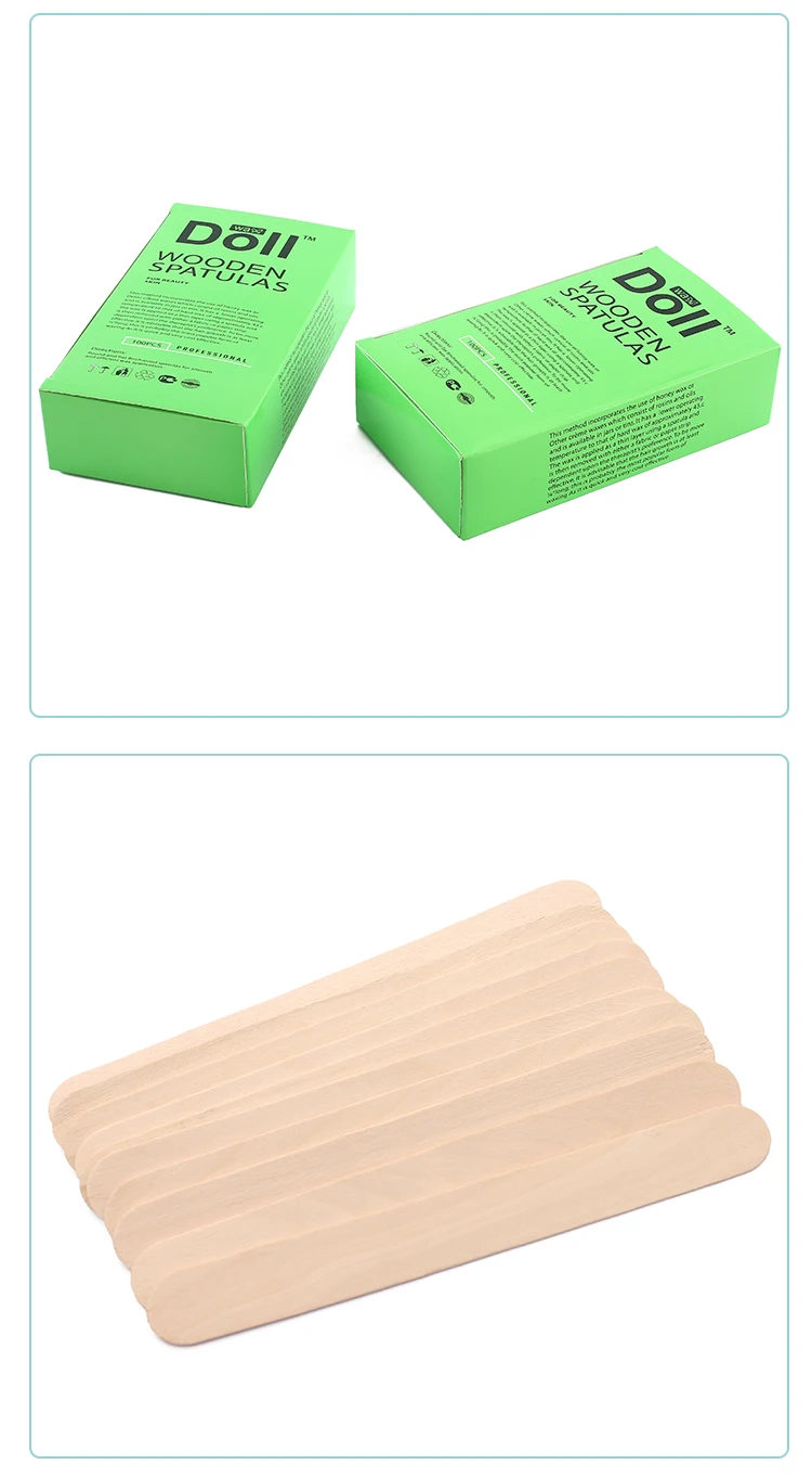 100 pcs High Quality Cosmetic Wooden Depilation Wax Spatula
