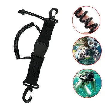 

1Pcs Diving Equipment Camera Spring Coil Lanyard with Clips & Quick Release Buckle For Diving Outdoor Pool Accessories