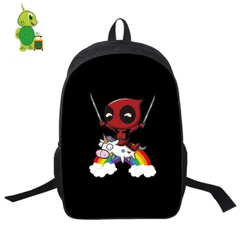 

Funny Dabbing Unicorn Deadpool Backpack Women Men Daily Laptop Backpack School Bags for Teenagers Casual Travel Rucksack
