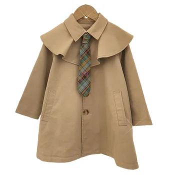 

Mihkalev Litter Girl 2020 Autumn Jacket And Coat Baby Girl Wind Coat Children Long Outerwear Kids Clothing