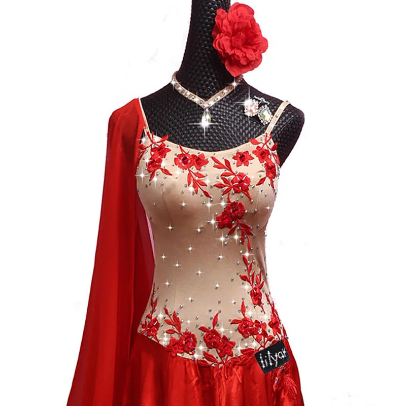 Платье для бальных танцев стандартная юбка платье соревнований костюмы