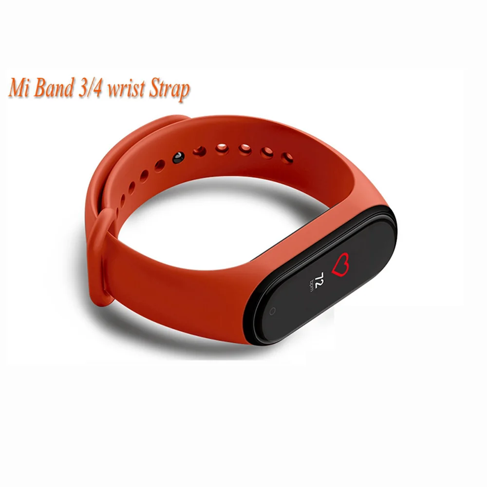 Силиконовый браслет для Mi Band 3/4 ремешок силиконовый ремешок аксессуары для Mi band4 Miband4 Наручные Ремни