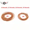 Buy 2M Free 1M Speaker Lead Wire 24/16/12/ 8 Strands Braided Copper Cable for 6.5