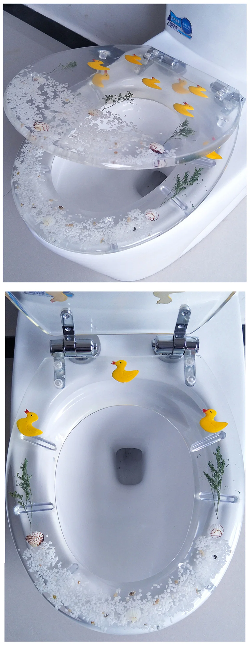 Colorful Toilet Seats Cover Resin Material Suit For O U V Sharp Toilet TBC2108