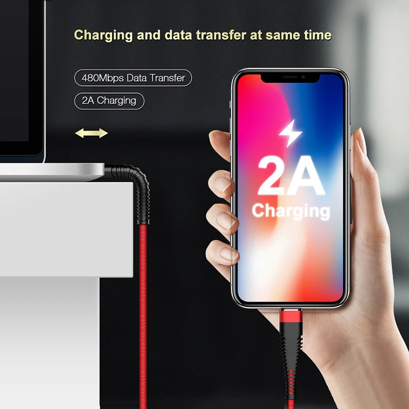 Высокопрочный usb-кабель для iPhone Xs Max XR X 8 7 6 Plus 6s 5 iPad 2A кабель для быстрой зарядки кабель для мобильного телефона USB кабель для передачи данных 100 см