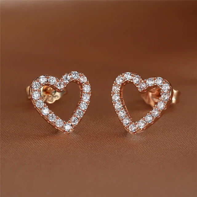 Heart Hoops - Small  chic jewelry, simple jewelry, dainty jewelry