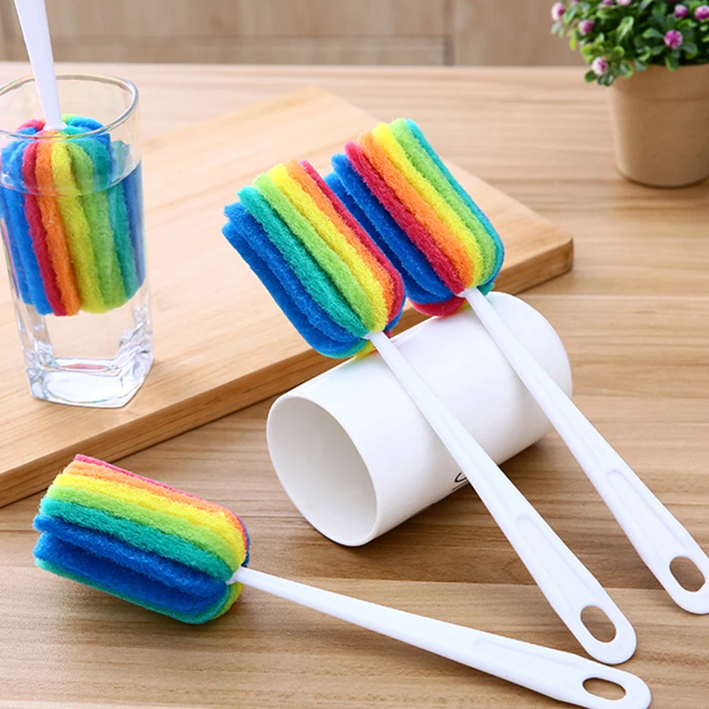 Щетка для чашки скребок бутылок с длинной ручкой дома водопоглощающая Губка