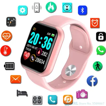 

Fashion Smartwatch Women Sport Watch Electronic Ladies WristBand For Andriod Ios Fitness Tracker Female Square Smart watch Clock