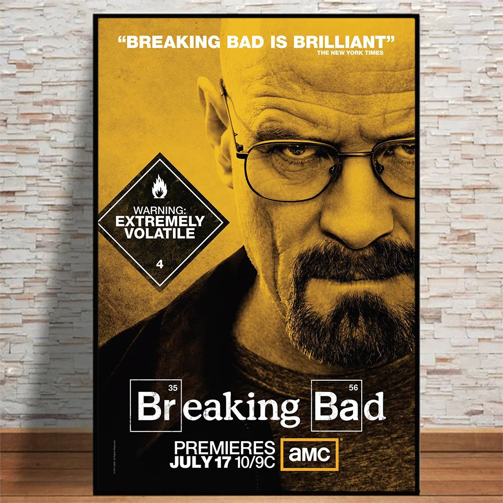 Классический постер сериала во все тяжкие для телевизора принты Картина на