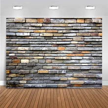  Brick Wall Theme Portrait Photography Backgrounds Food Baby Portrait Decor White Brown Wooden Cement Backdrops For Photo Studio 