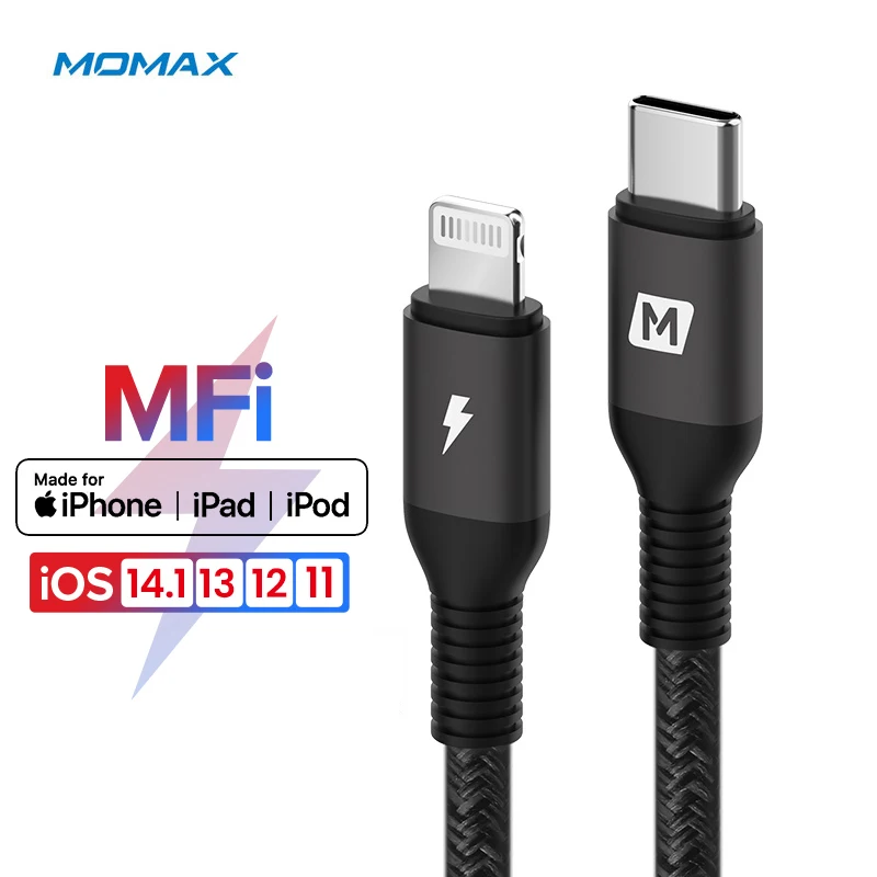 Оригинальный зарядный кабель MFi с usb c на lightning для iPhone 12 11 xs xr 8 7 6s Apple ipad быстрое
